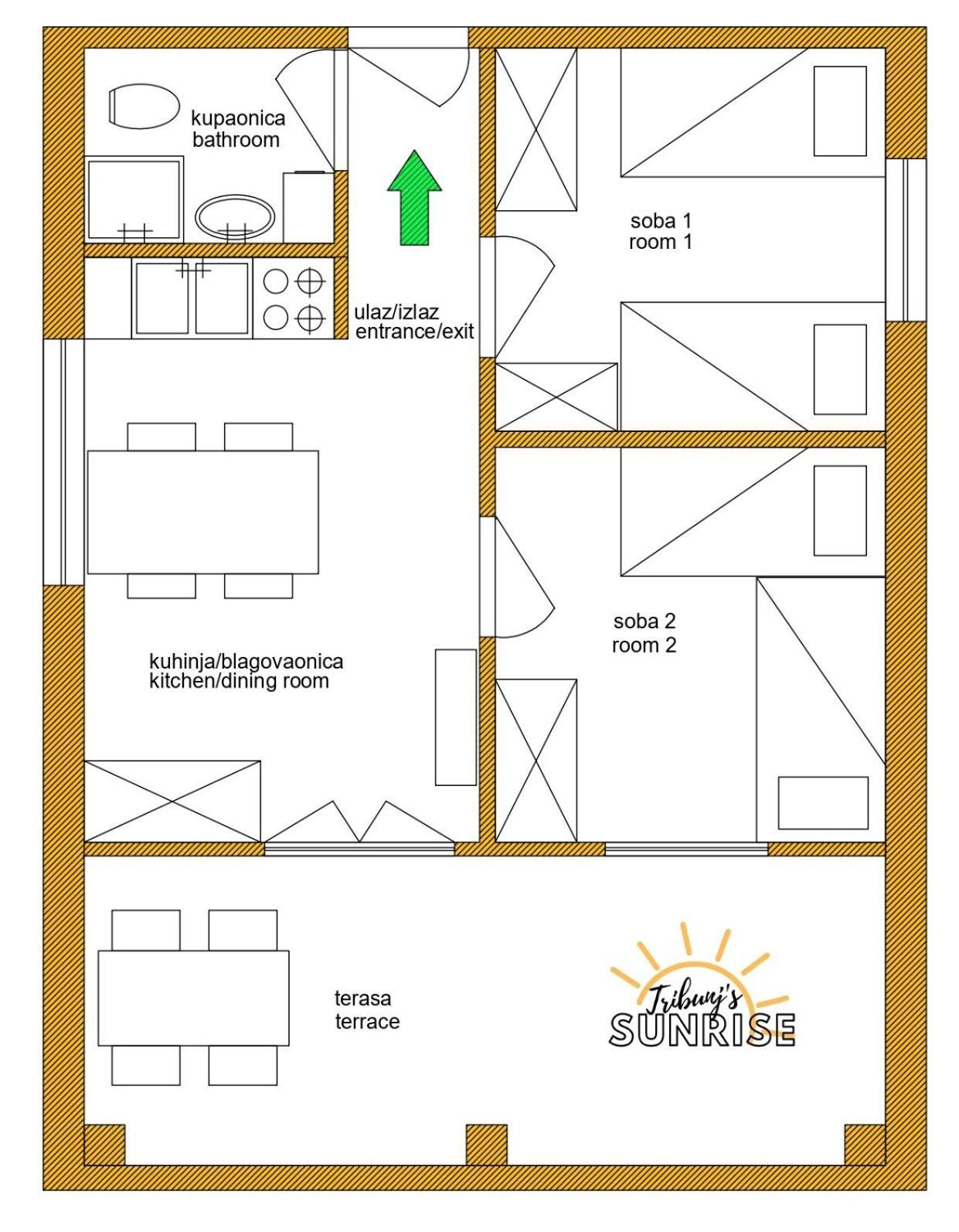 Апартаменты Tribunj Sunrise Экстерьер фото